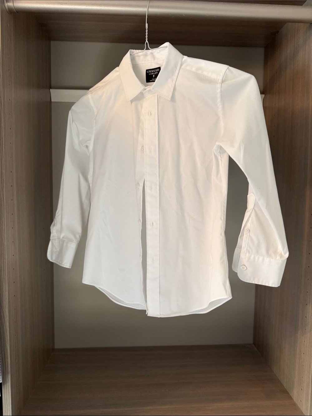 J. Crew Boys' White Long-Sleeve Button-Down Shirt